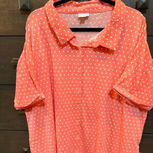 LuLaRoe CHARLIE Button Down Shirt 2XL